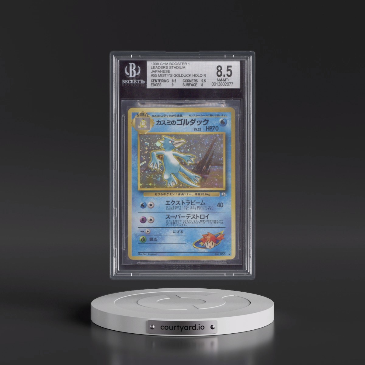 1998 Gym Booster 1: Leaders' Stadium #55 Misty's Golduck - Holo (BGS 8.5 NM-MT+)