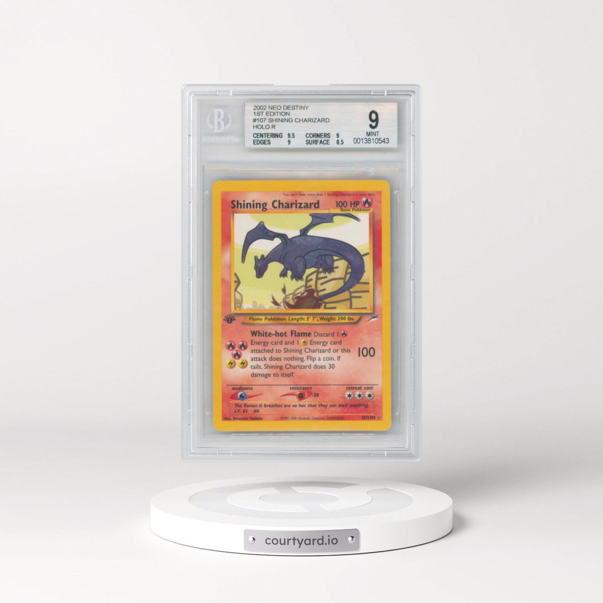 2002 Neo Destiny #107 Shining Charizard - 1st Edition 1st Edition Holo (BGS 9 MINT)