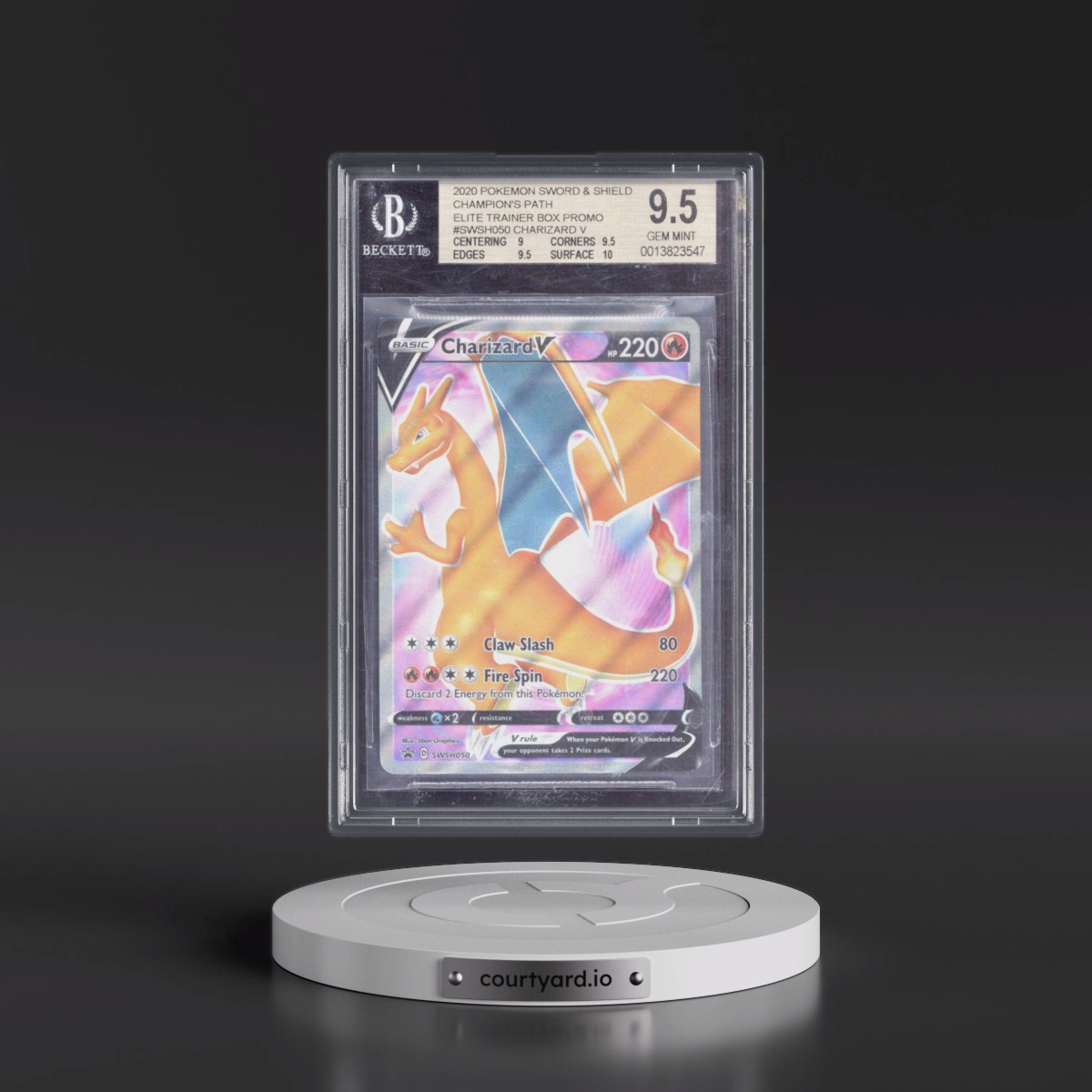 2017 Black Star Promos - Sword & Shield #050 Charizard V - Champion's Path Elite Trainer Box (Holo) (BGS 9.5 GEM MINT)