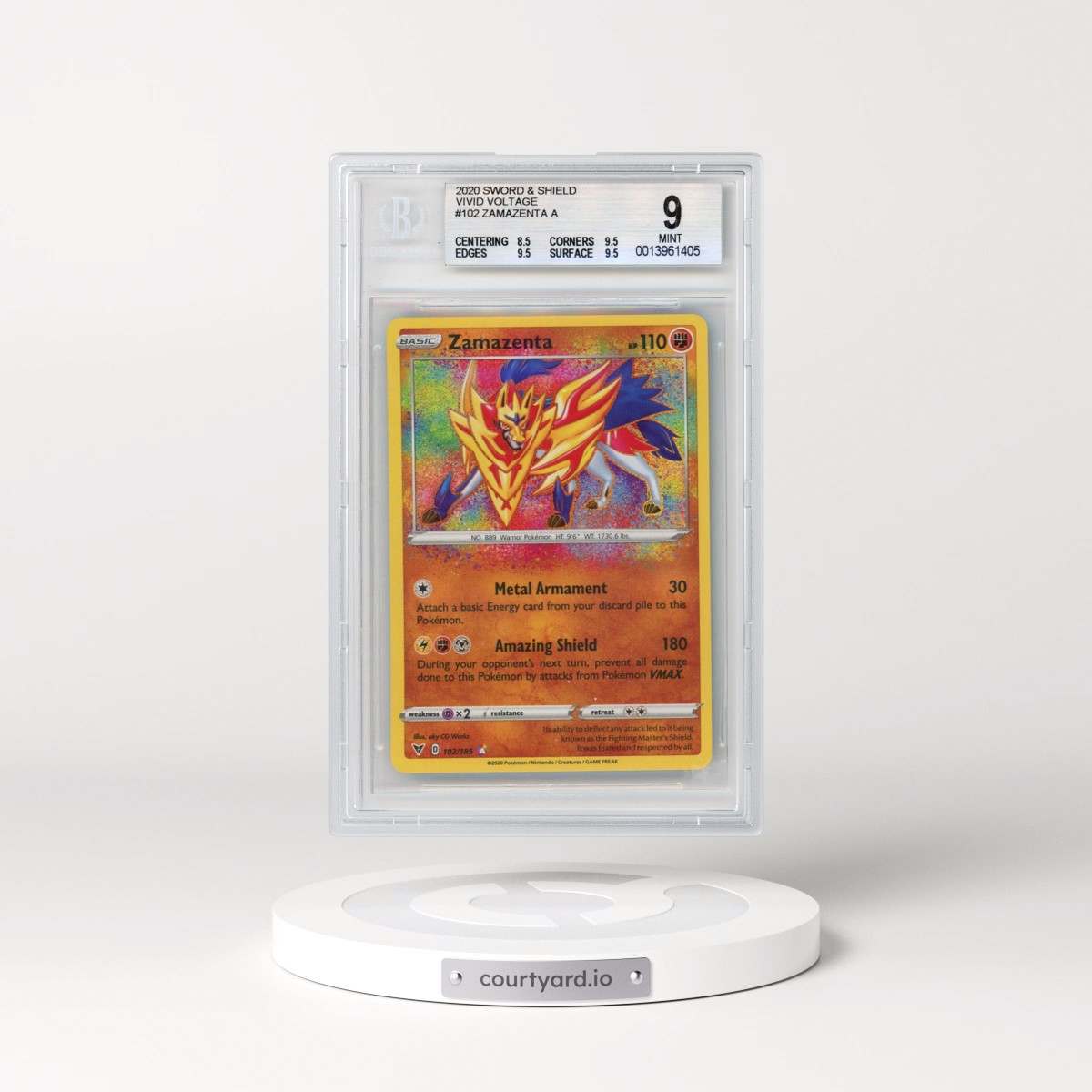 2020 Vivid Voltage #102 Zamazenta - Amazing Rare (BGS 9 MINT)