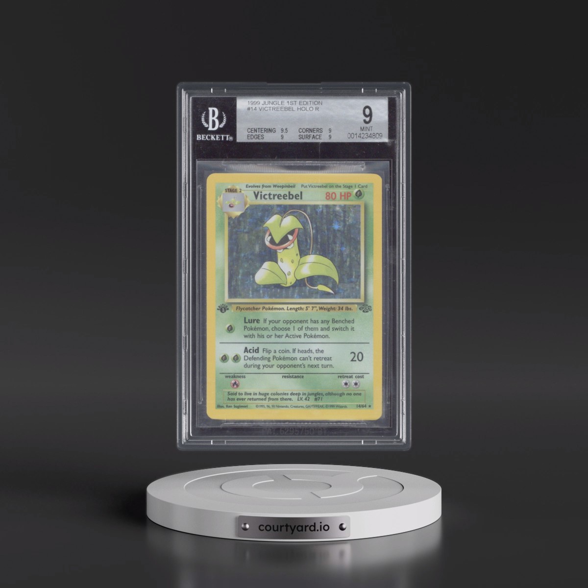 1999 Jungle #14 Victreebel - 1st Edition Holo (BGS 9 MINT)