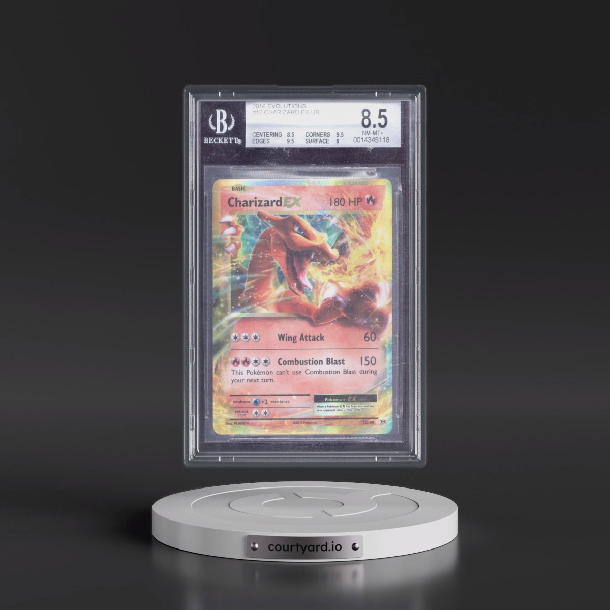 2016 Evolutions #12 Charizard EX - Holo (BGS 8.5 NM-MT+)
