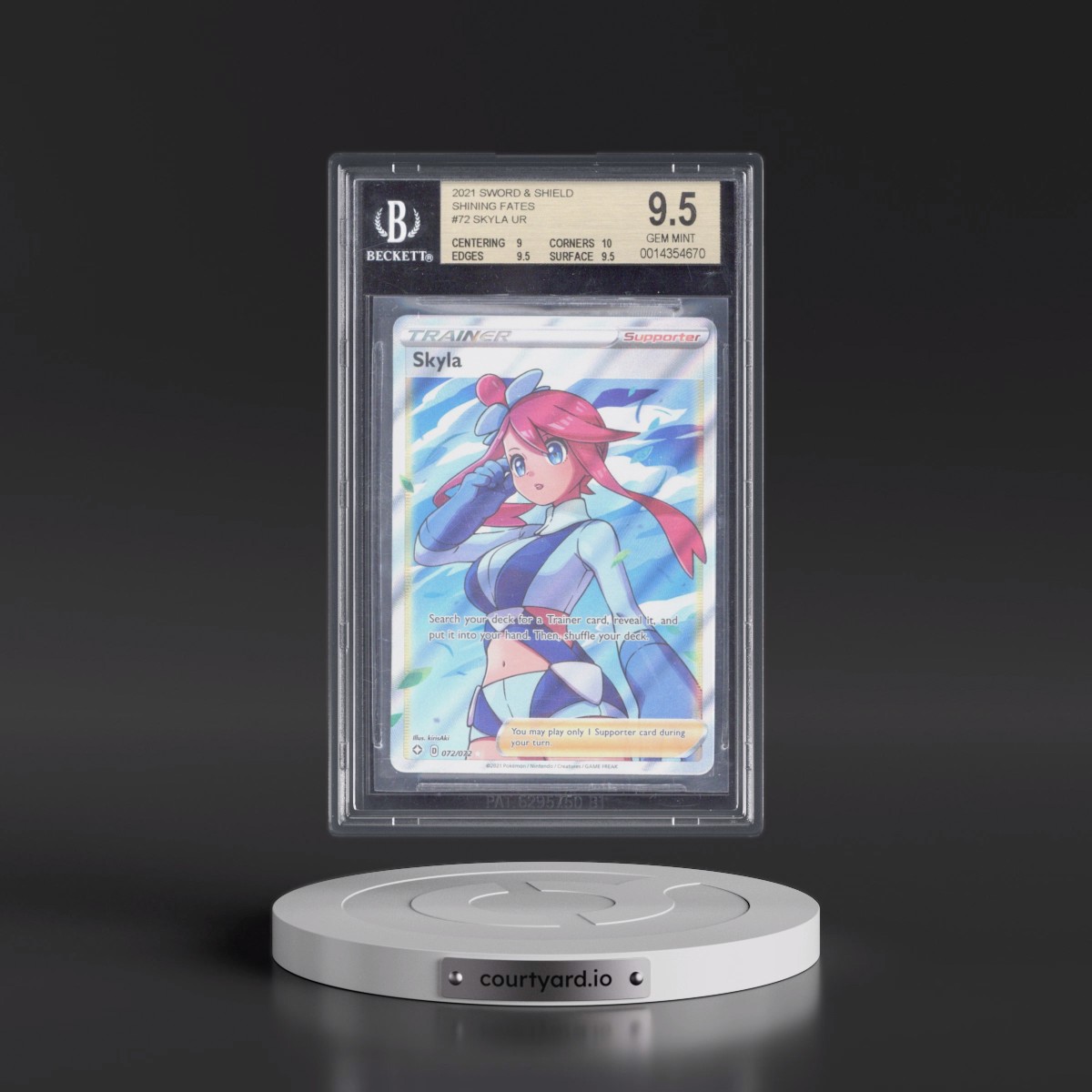 2021 Shining Fates #072 Skyla - Ultra Rare Holo (BGS 9.5 GEM MINT)