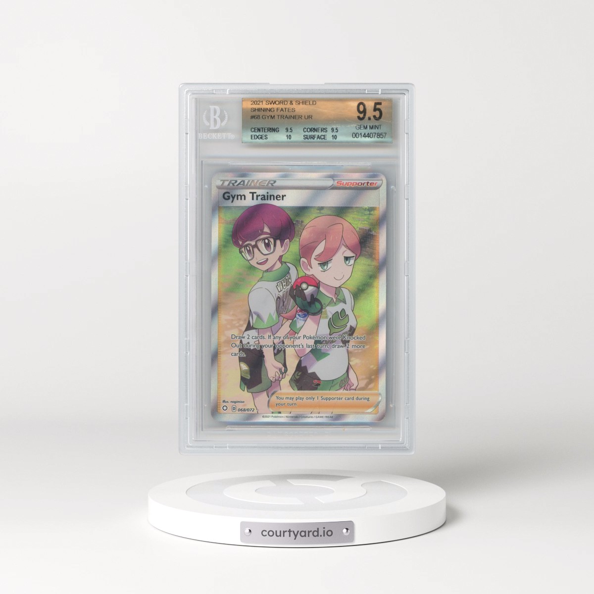 2021 Shining Fates #068 Gym Trainer (BGS 9.5 GEM MINT)