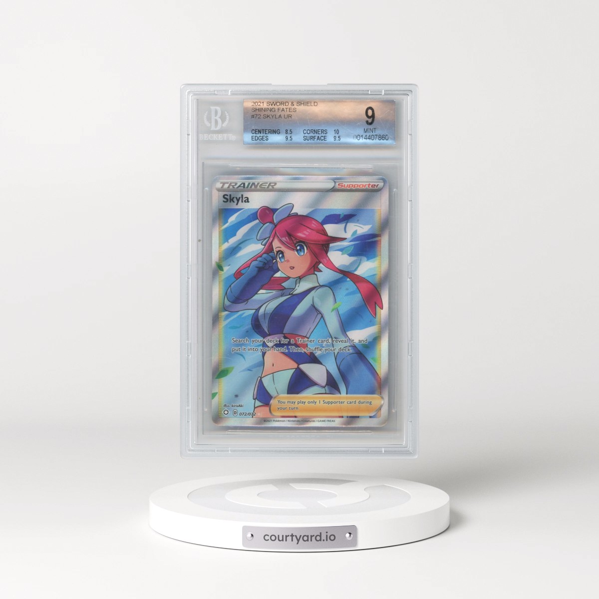2021 Shining Fates #072 Skyla - Ultra Rare Holo (BGS 9 MINT)
