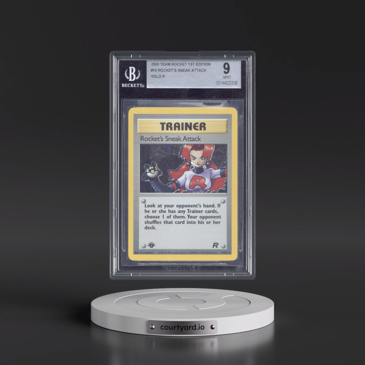 2000 Team Rocket #16 Rocket's Sneak Attack - 1st Edition Holo (BGS 9 MINT)