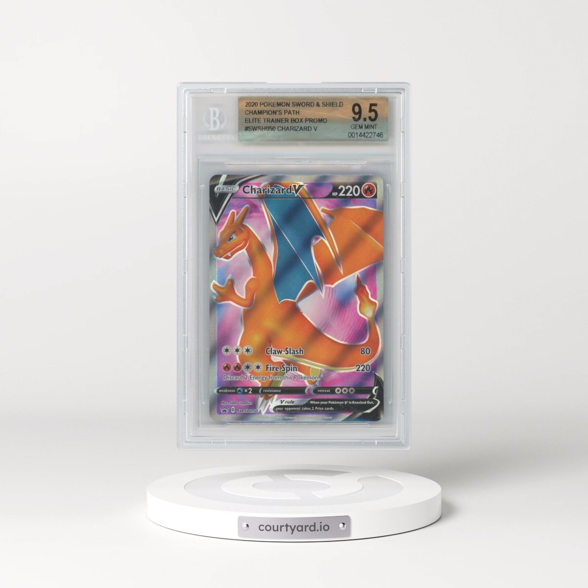 2017 Black Star Promos - Sword & Shield #050 Charizard V - Champion's Path Elite Trainer Box (Holo) (BGS 9.5 GEM MINT)