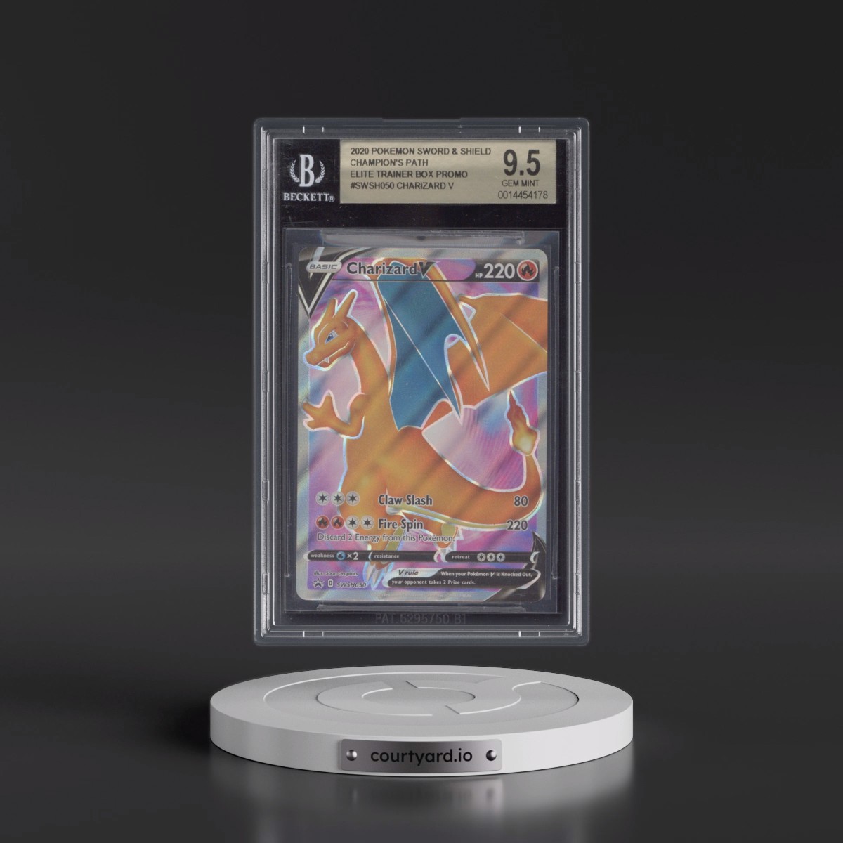 2017 Black Star Promos - Sword & Shield #050 Charizard V - Champion's Path Elite Trainer Box (Holo) (BGS 9.5 GEM MINT)