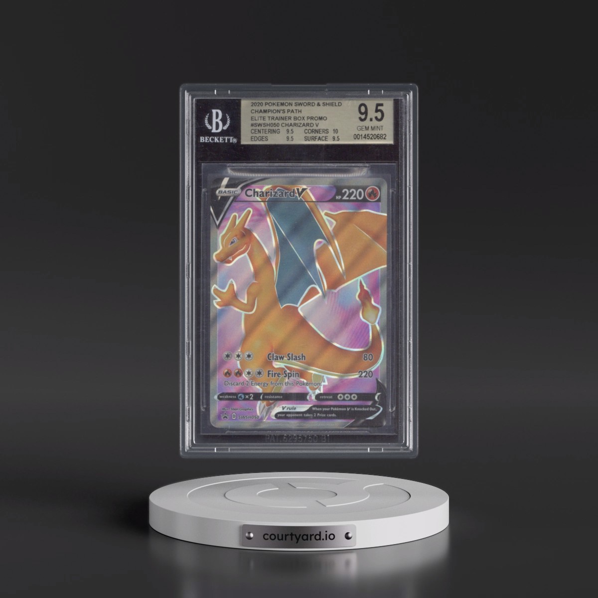 2017 Black Star Promos - Sword & Shield #050 Charizard V - Champion's Path Elite Trainer Box (Holo) (BGS 9.5 GEM MINT)