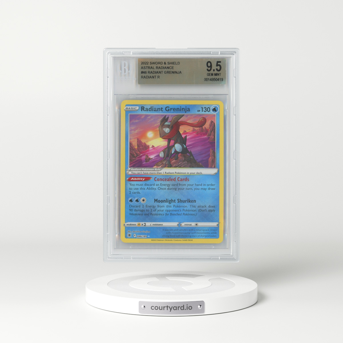 2022 Astral Radiance #46 Radiant Greninja (BGS 9.5 GEM MINT)
