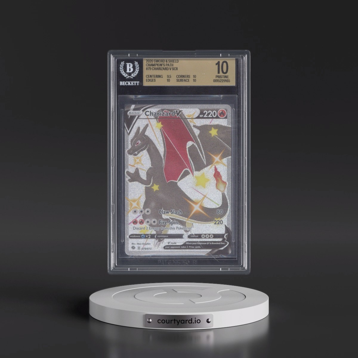 2020 Champion's Path Charizard V - Secret Rare Holo #079 BGS 10