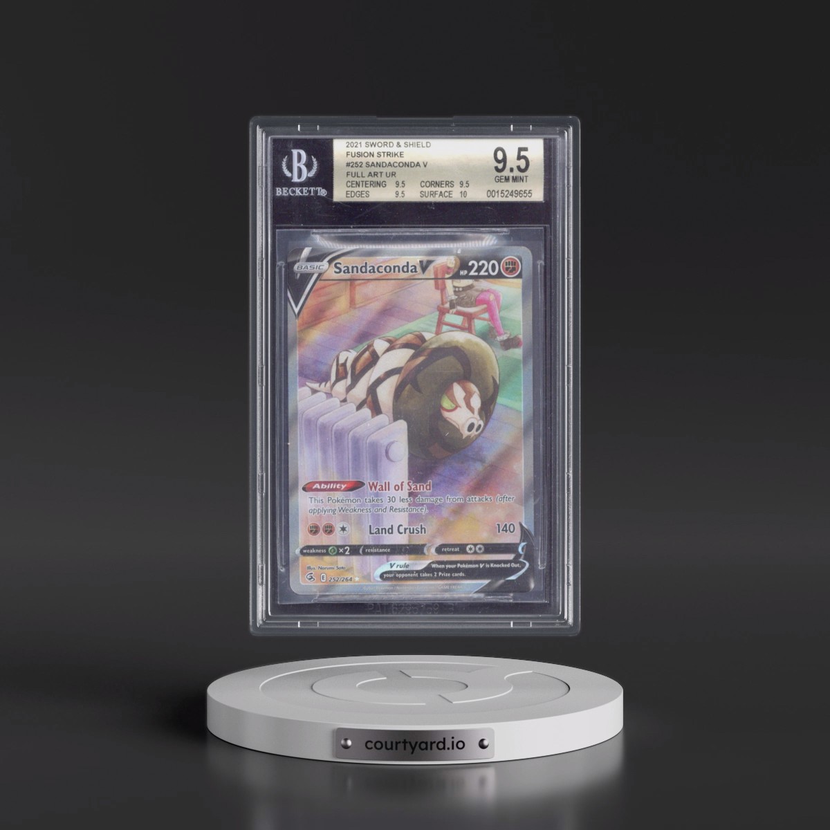 2019 Fusion Strike #252 Sandaconda V - Ultra Rare Holo (BGS 9.5 GEM MINT)