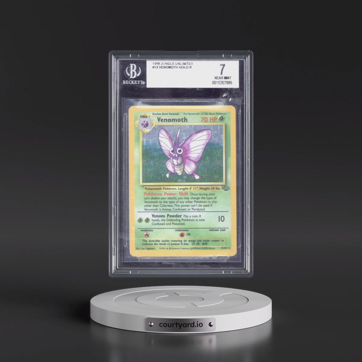 1999 Jungle #13 Venomoth - Holo (BGS 7 NM)