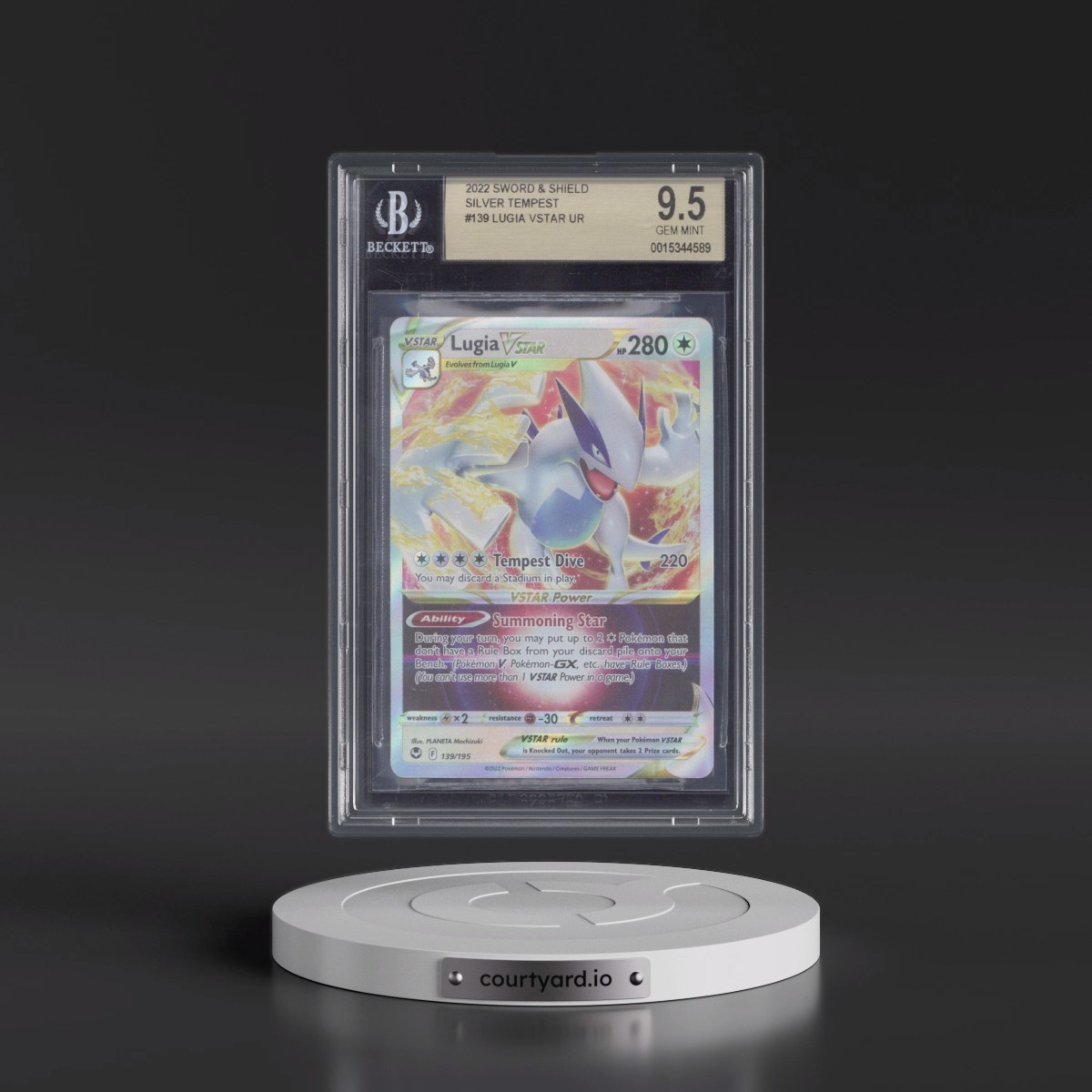 2022 Silver Tempest #139 Lugia VSTAR - Holo (BGS 9.5 GEM MINT)