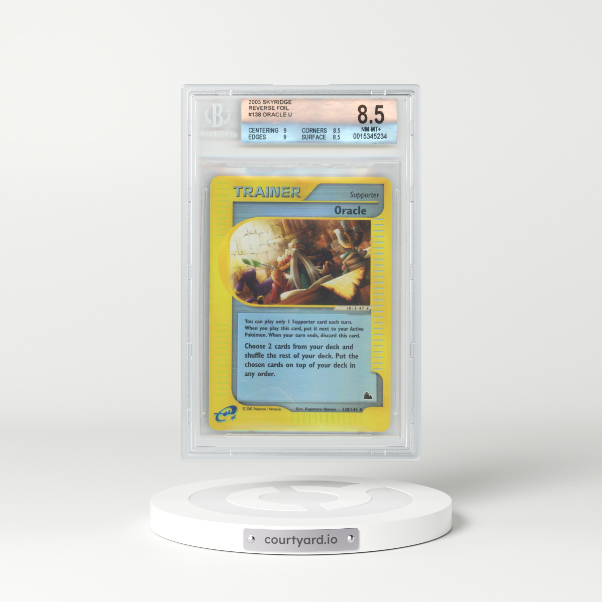 2003 Skyridge #138 Oracle - Holo (BGS 8.5 NM-MT+)