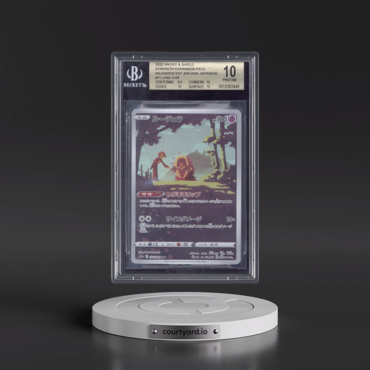 2022 Incandescent Arcana #071 Jynx - Character Rare Holo (BGS 10 PRISTINE)