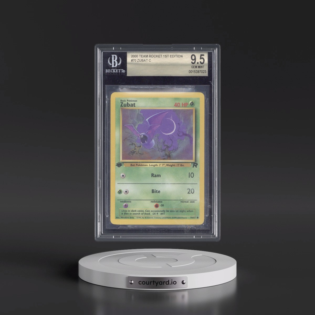 2000 Team Rocket #70 Zubat - 1st Edition 1st Edition (BGS 9.5 GEM MINT)
