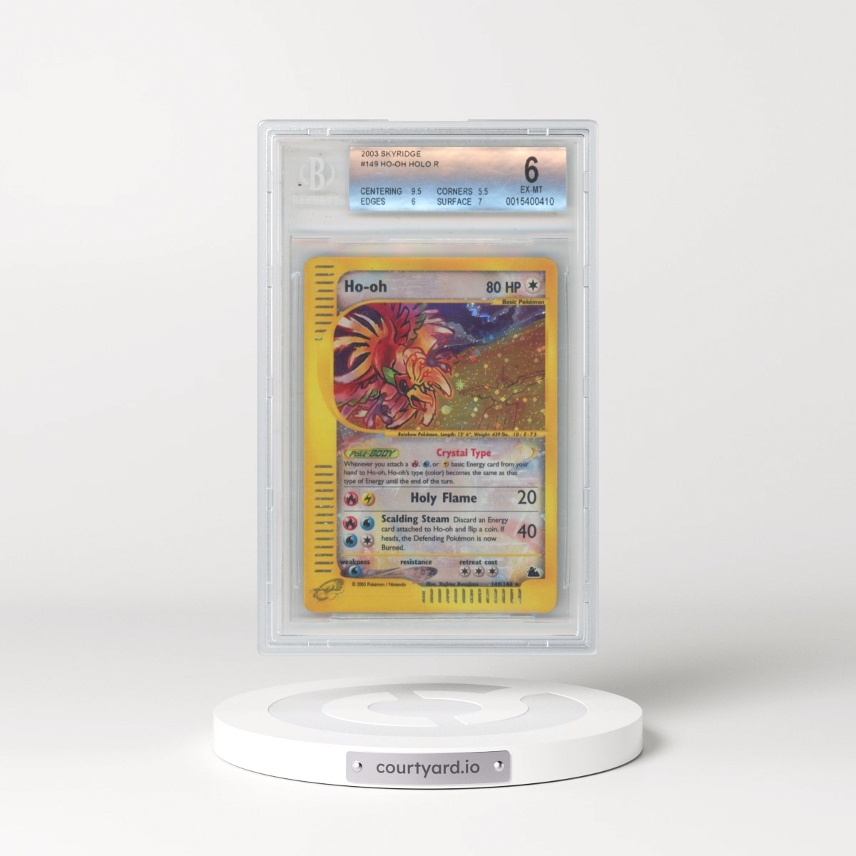 2003 Skyridge #149 Ho-Oh - Holo (BGS 6 EX-MT)