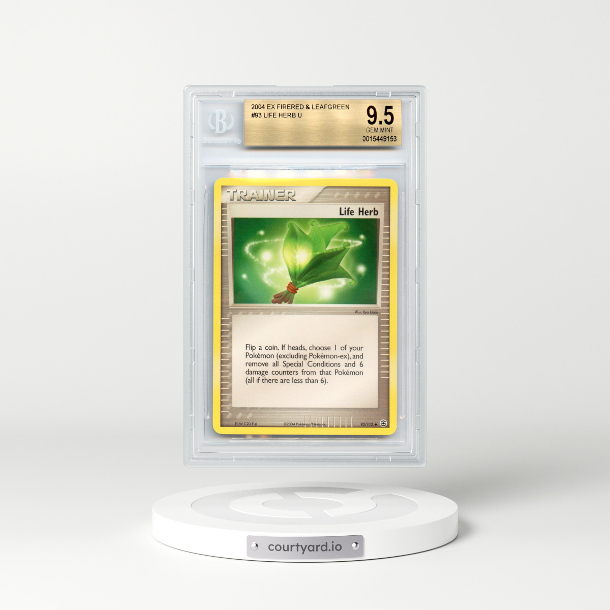2004 EX FireRed & LeafGreen #93 Life Herb (BGS 9.5 GEM MINT)
