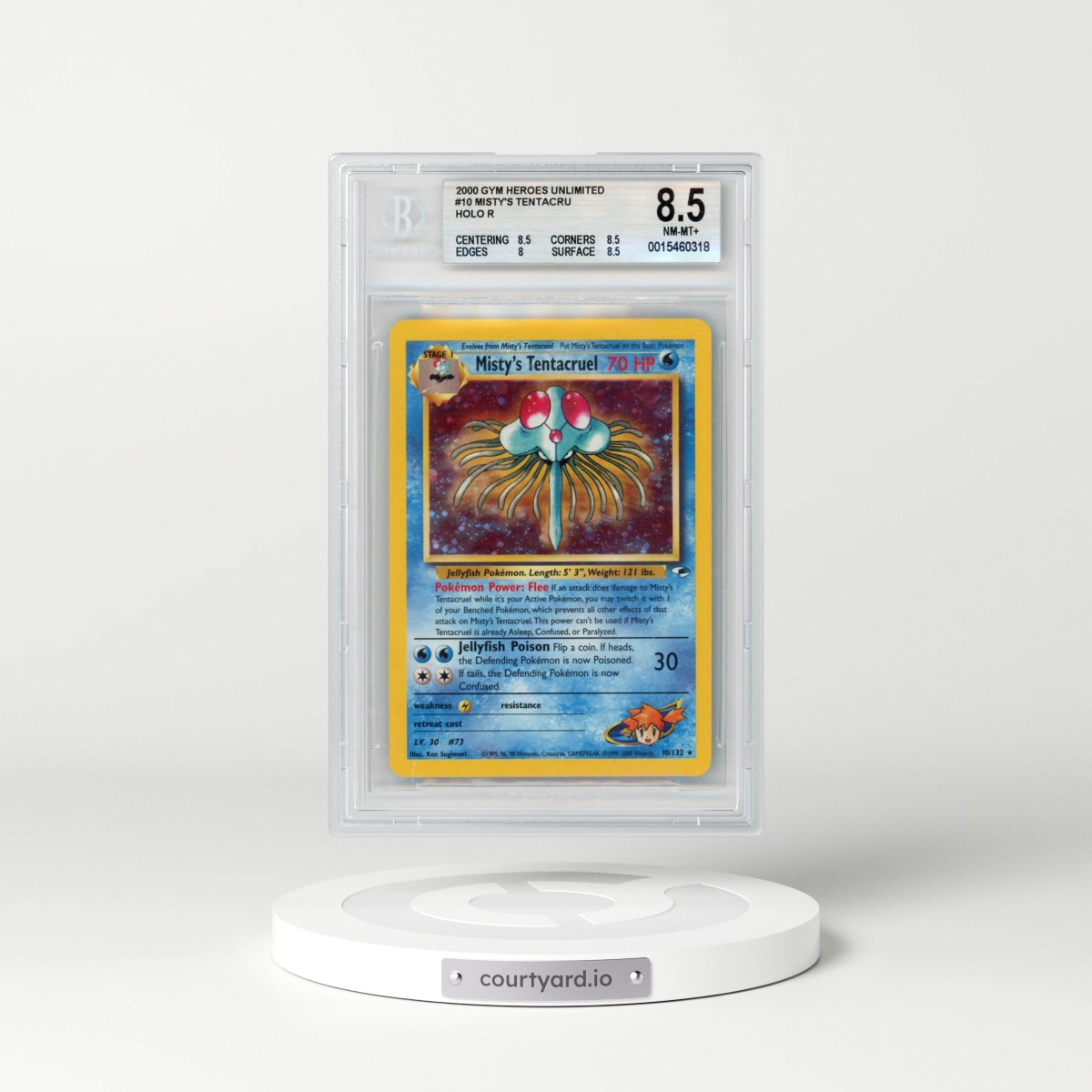 2000 Gym Heroes #10 Misty's Tentacruel - Holo (BGS 8.5 NM-MT+)