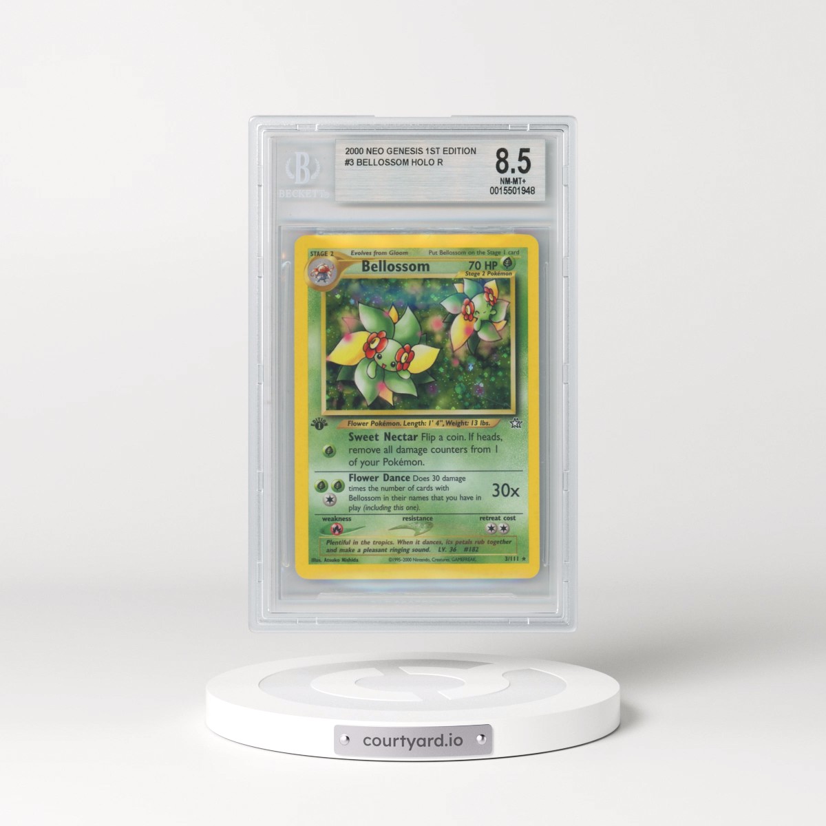 2000 Neo Genesis #3 Bellossom - 1st Edition Holo (BGS 8.5 NM-MT+)