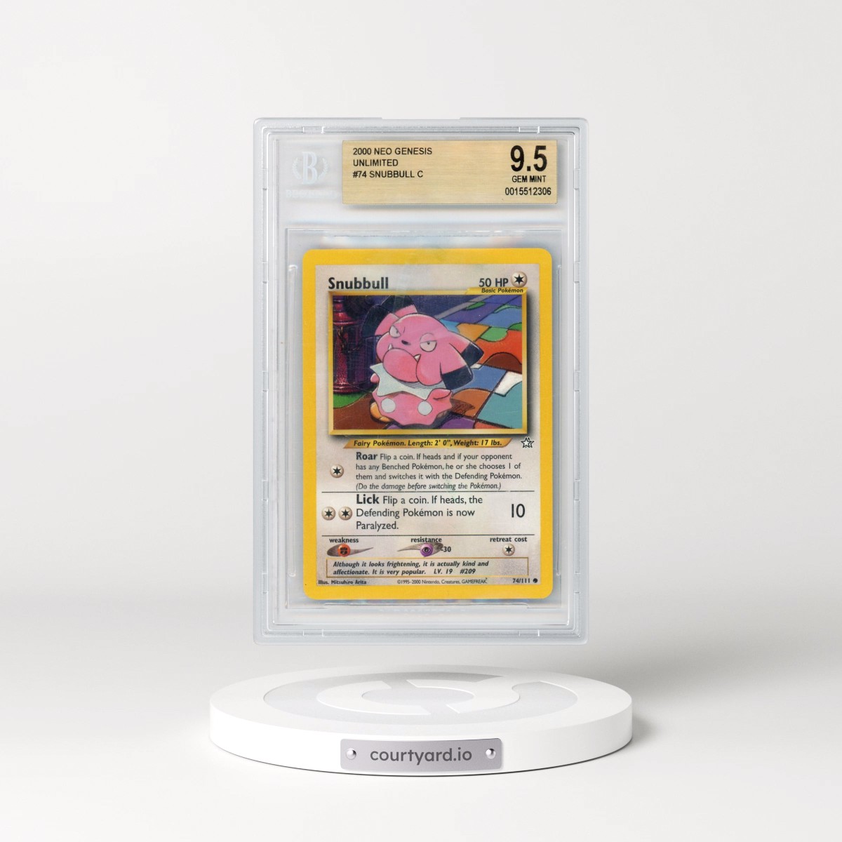 2000 Neo Genesis #74 Snubbull (BGS 9.5 GEM MINT)