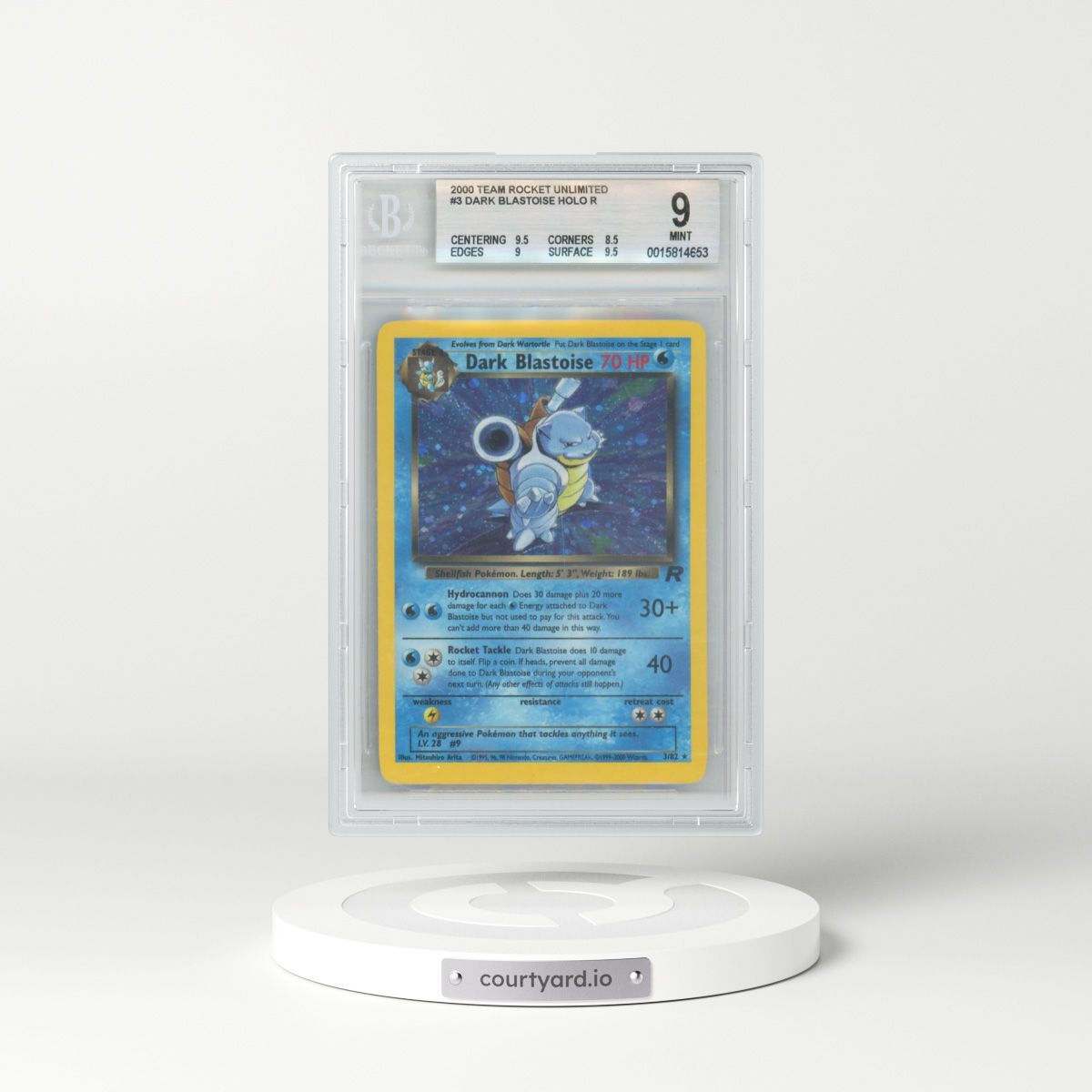 1999 Team Rocket #3 Dark Blastoise - Holo (BGS 9 MINT)