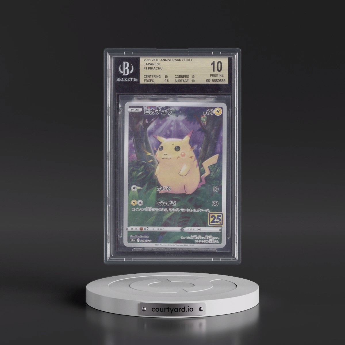 2021 25th Anniversary Collection Pikachu - Holo #001 BGS 10