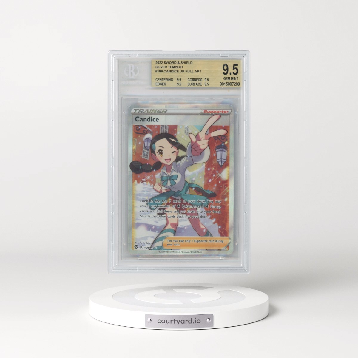 2022 Silver Tempest #189 Candice - Ultra Rare Holo (BGS 9.5 GEM MINT)