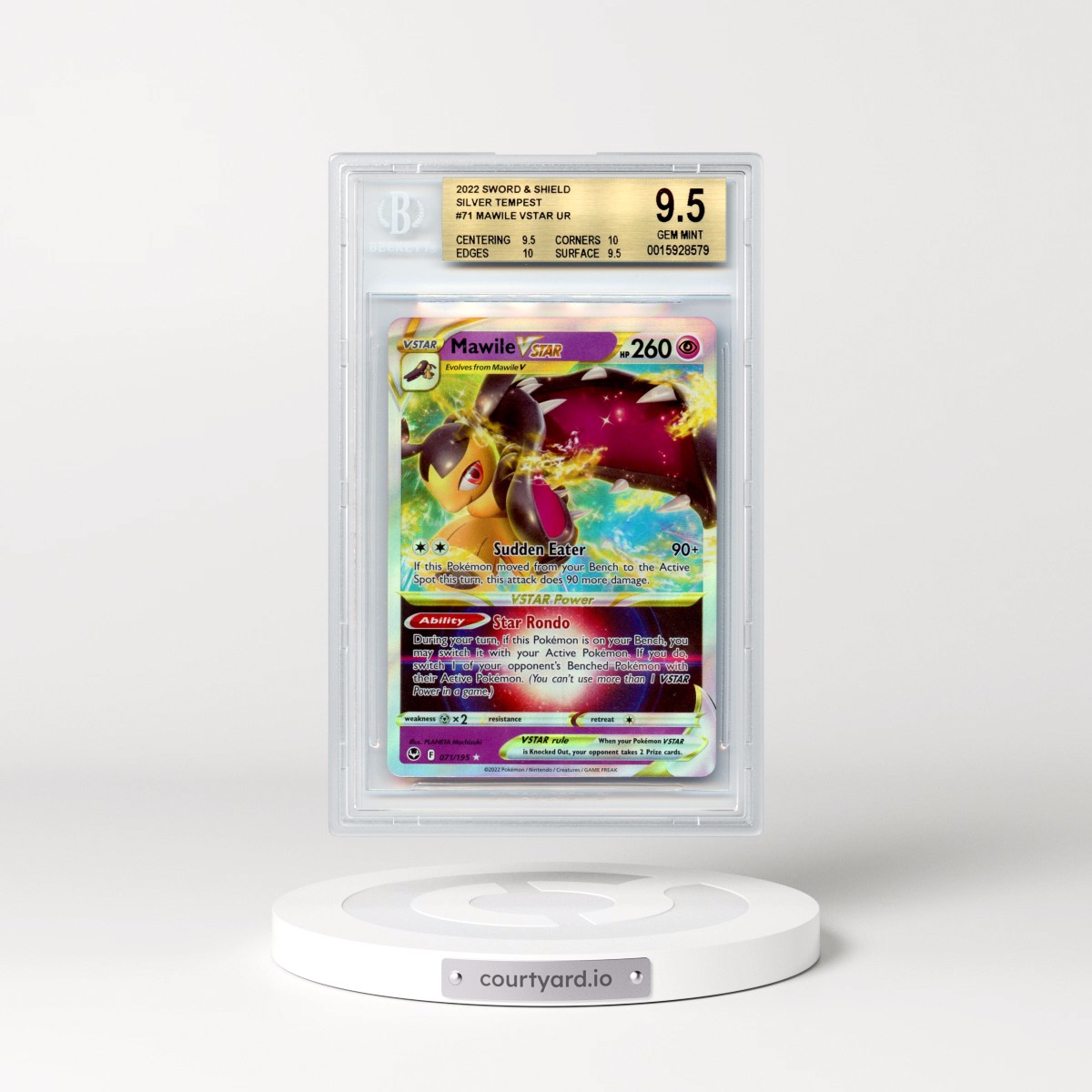 2022 Silver Tempest #71 Mawile VSTAR - Full Art Holo (BGS 9.5 GEM MINT)