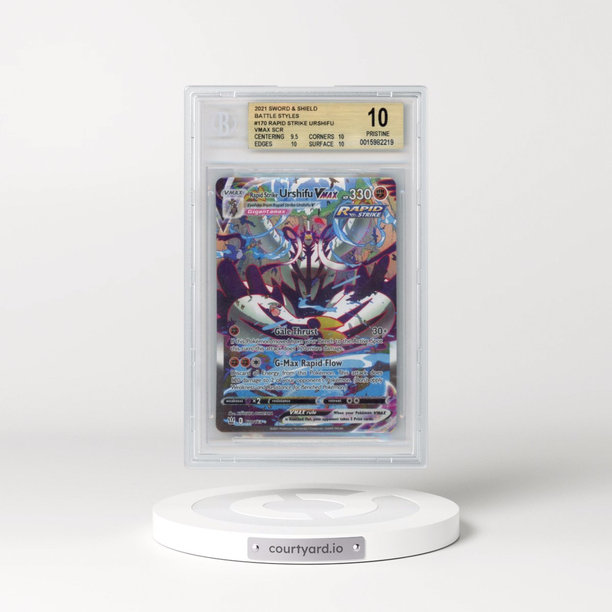 2021 Battle Styles #170 Rapid Strike Urshifu VMAX - Holo Secret (BGS 10 PRISTINE)
