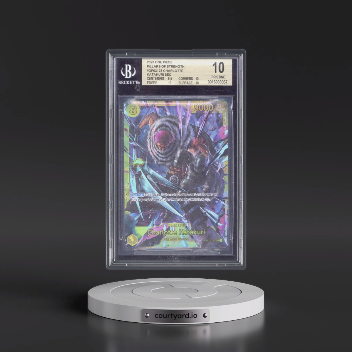 2023 Pillars of Strength (OP03) - English #123 Charlotte Katakuri (BGS 10 PRISTINE)