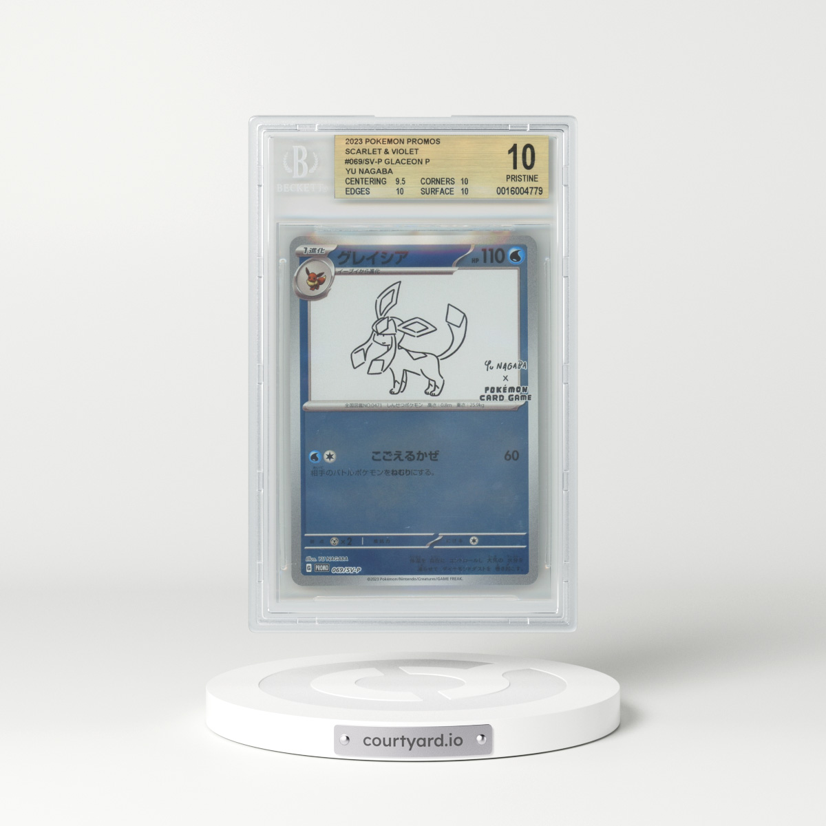 2023 Japanese Yu Nagaba X PCG Campaign #69 Glaceon - Holo (BGS 10 PRISTINE)