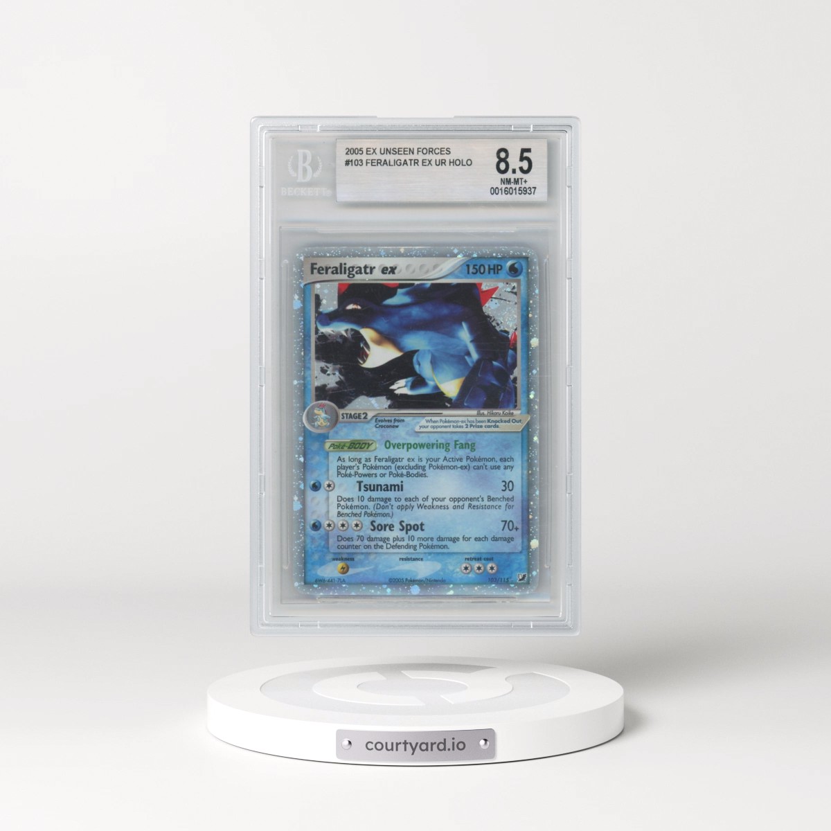 2005 EX Unseen Forces #103 Feraligatr ex - Holo (BGS 8.5 NM-MT+)