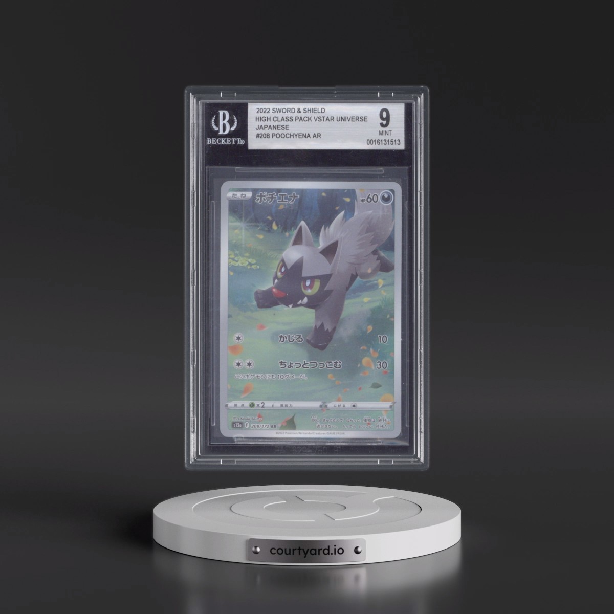 2022 VSTAR Universe #208 Poochyena - Art Rare Holo (BGS 9 MINT)