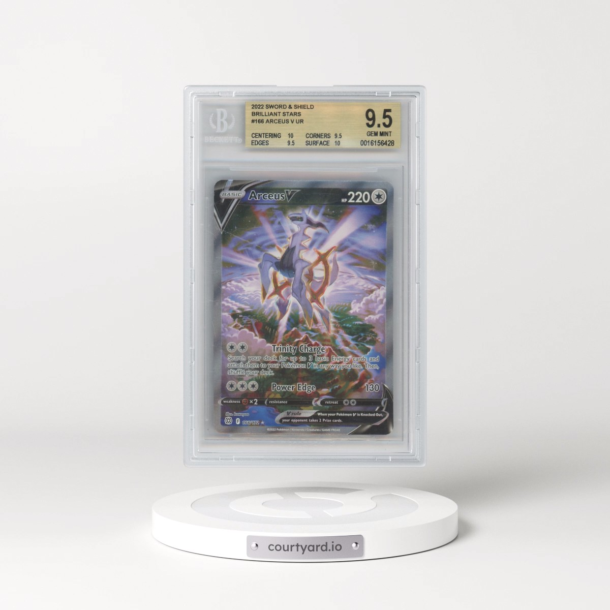 2022 Brilliant Stars #166 Arceus V - Ultra Rare Holo (BGS 9.5 GEM MINT)