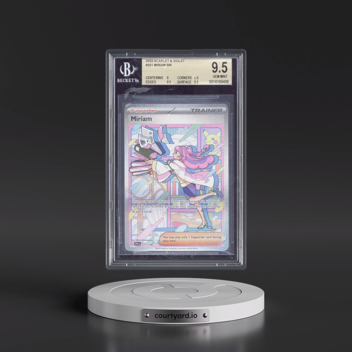 2023 Scarlet & Violet #251 Miriam - Full Art Holo (BGS 9.5 MINT+)
