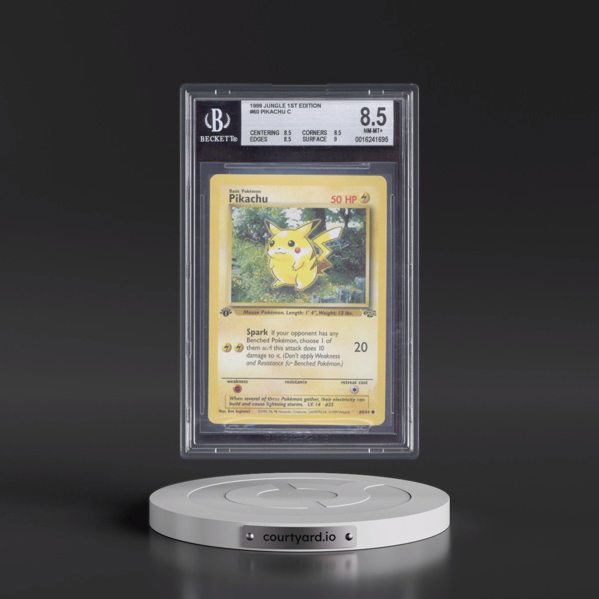1999 Jungle #60 Pikachu - 1st Edition 1st Edition (BGS 8.5 NM-MT+)