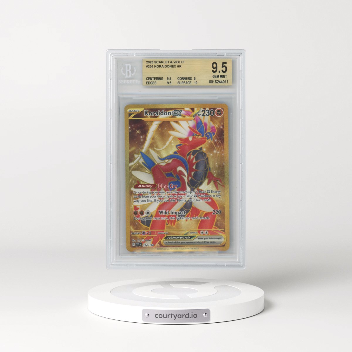2023 Scarlet & Violet #254 Koraidon ex - Hyper Rare Holo (BGS 9.5 GEM MINT)