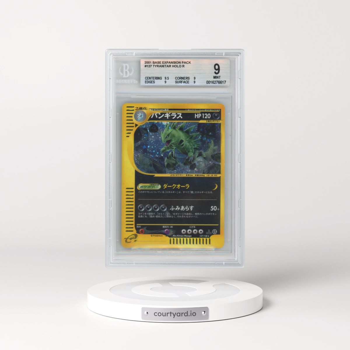 2001 Pokémon Base Expansion Pack #127 Tyranitar - Holo (BGS 9 MINT)