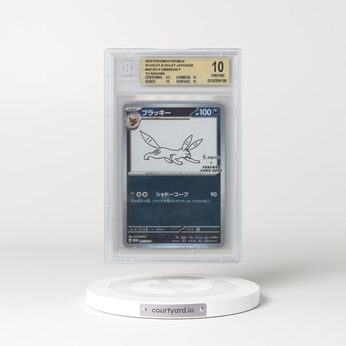 2022 Scarlet & Violet Promos #067 Umbreon - Reverse Holo YU NAGABA x Pokémon () (BGS 10 PRISTINE)