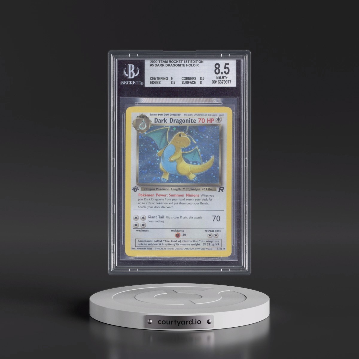 2000 Team Rocket #5 Dark Dragonite - 1st Edition Holo (BGS 8.5 NM-MT+)