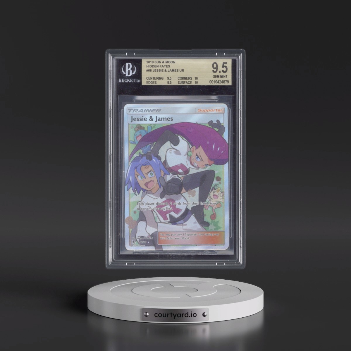 2019 Hidden Fates #68 Jessie & James - Ultra Rare Holo (BGS 9.5 GEM MINT)