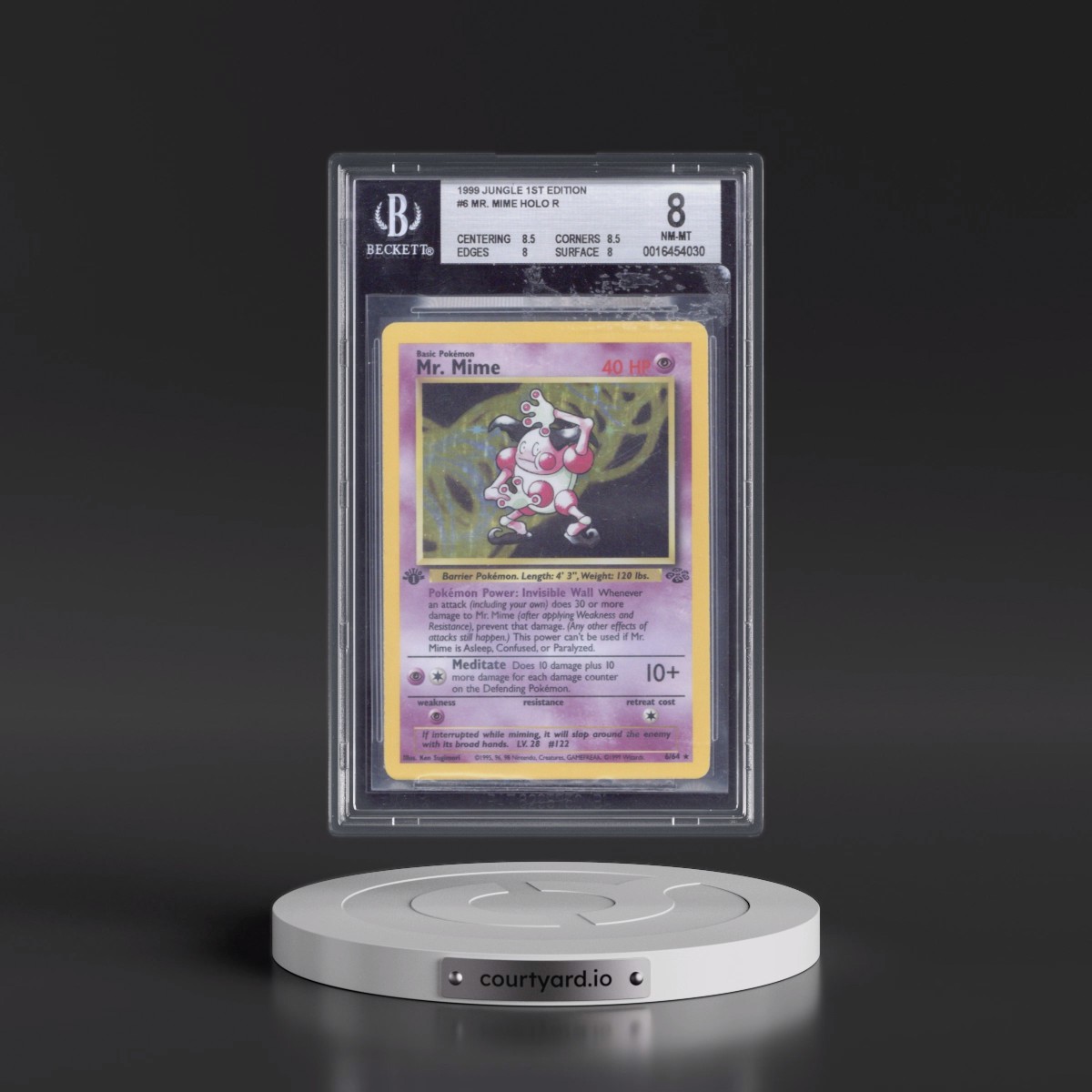 1999 Jungle #6 Mr. Mime - 1st Edition Holo (BGS 8 NM-MT)