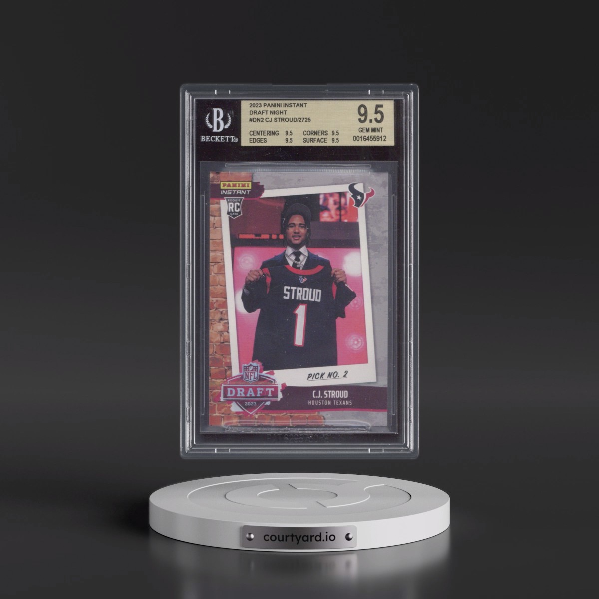 2023 Panini Instant NFL Draft Night #DN2 C.J. Stroud (BGS 9.5 GEM MINT)