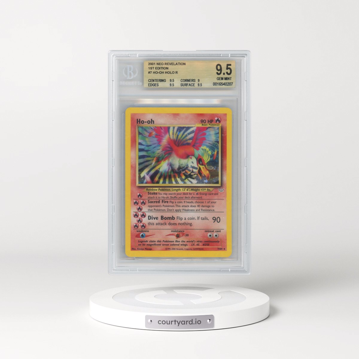 2001 Neo Revelation #7 Ho-Oh - 1st Edition Holo (BGS 9.5 GEM MINT)