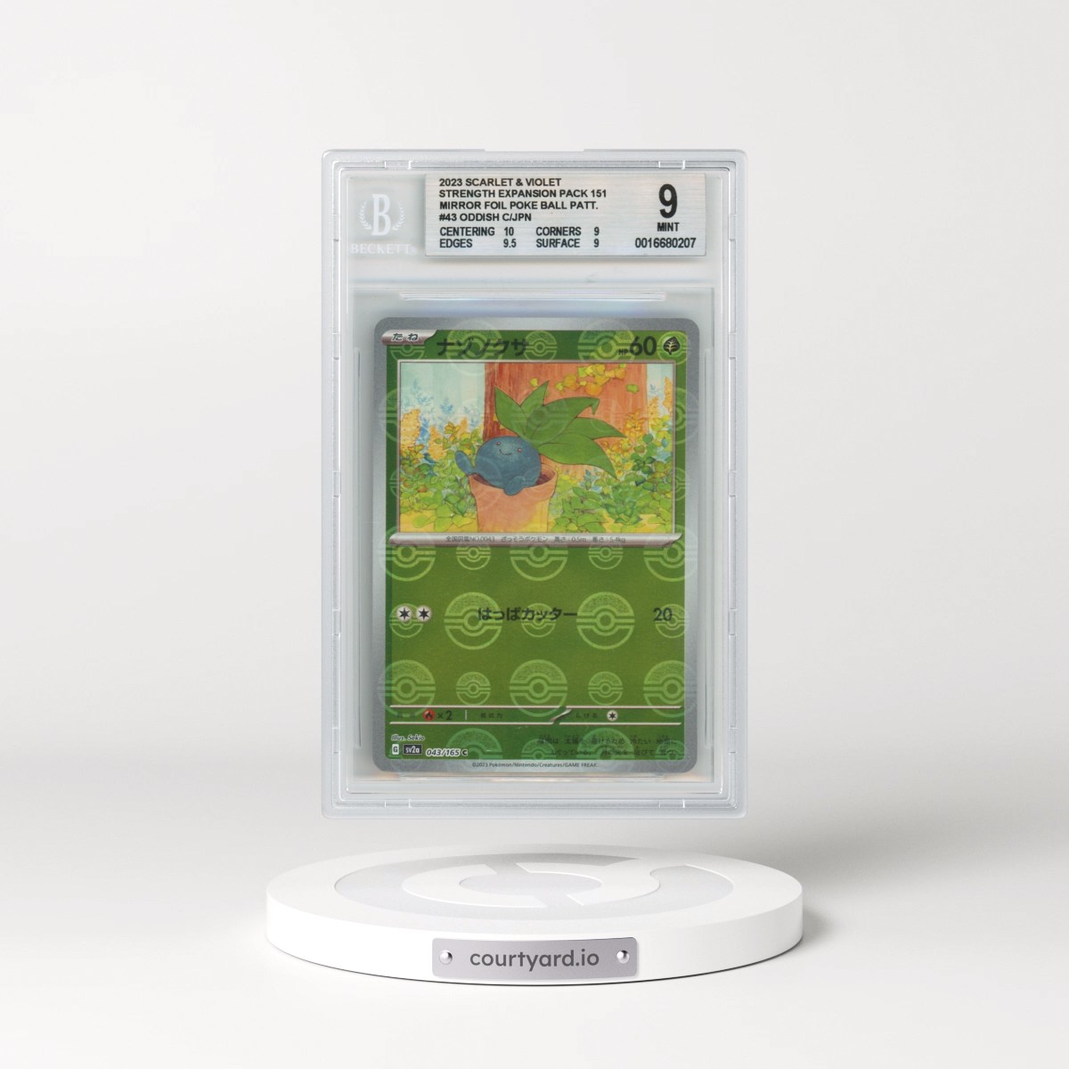2023 Japanese Pokémon 151 #43 Oddish - Holo (BGS 9 MINT)