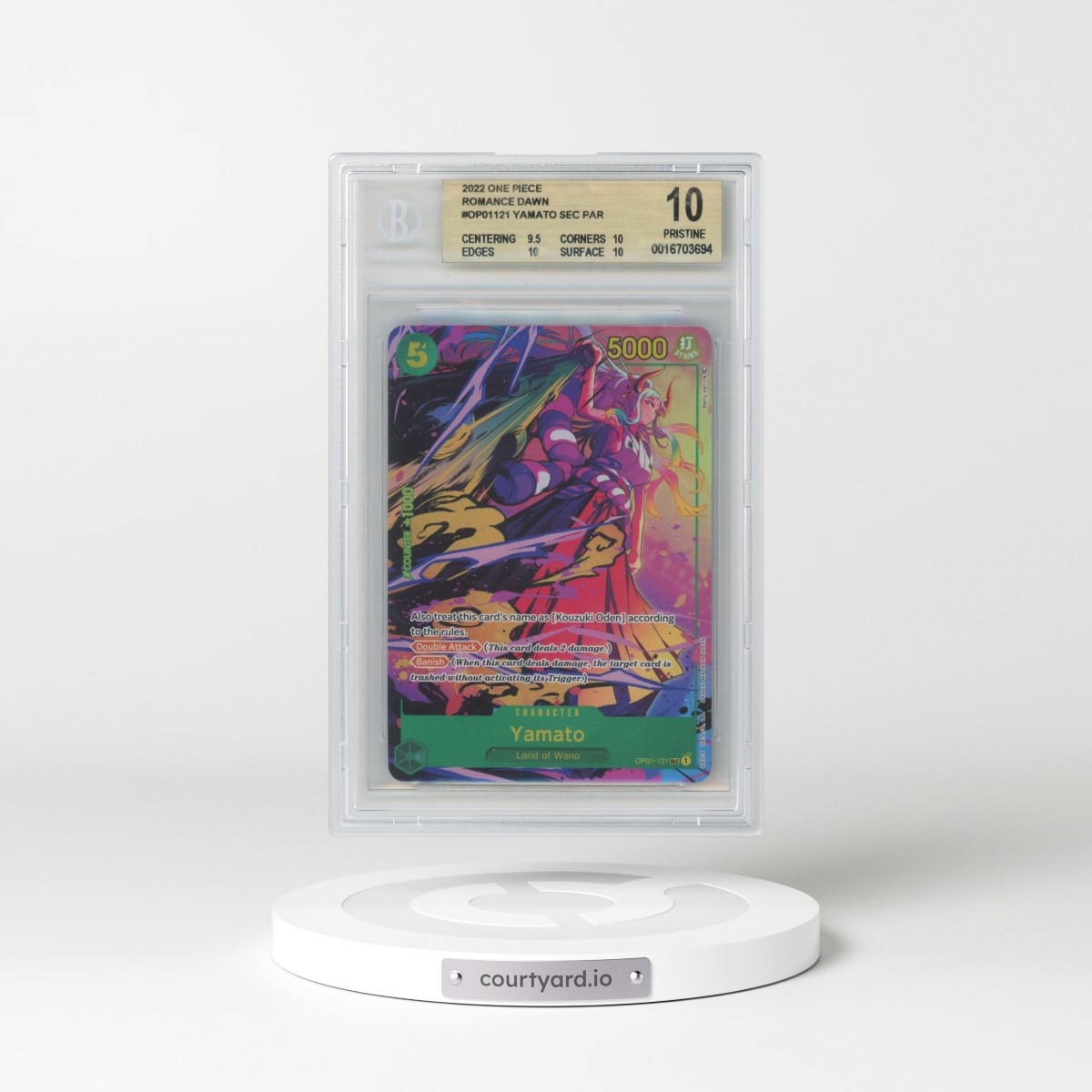 2022 Romance Dawn - English #121 Yamato - (Borderless) Alt Art (BGS 10 PRISTINE)