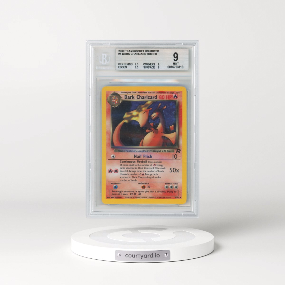 1999 Team Rocket #4 Dark Charizard - Holo (BGS 9 MINT)