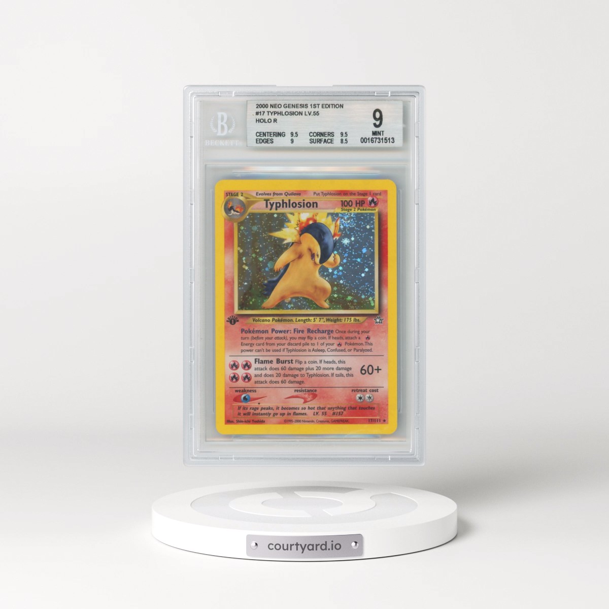 2000 Neo Genesis #17 Typhlosion - 1st Edition Holo (BGS 9 MINT)